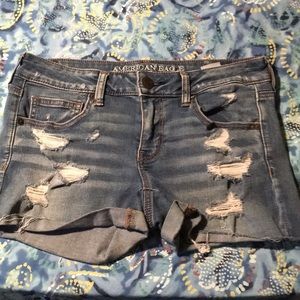 American Eagle Super low shortie Jean shorts